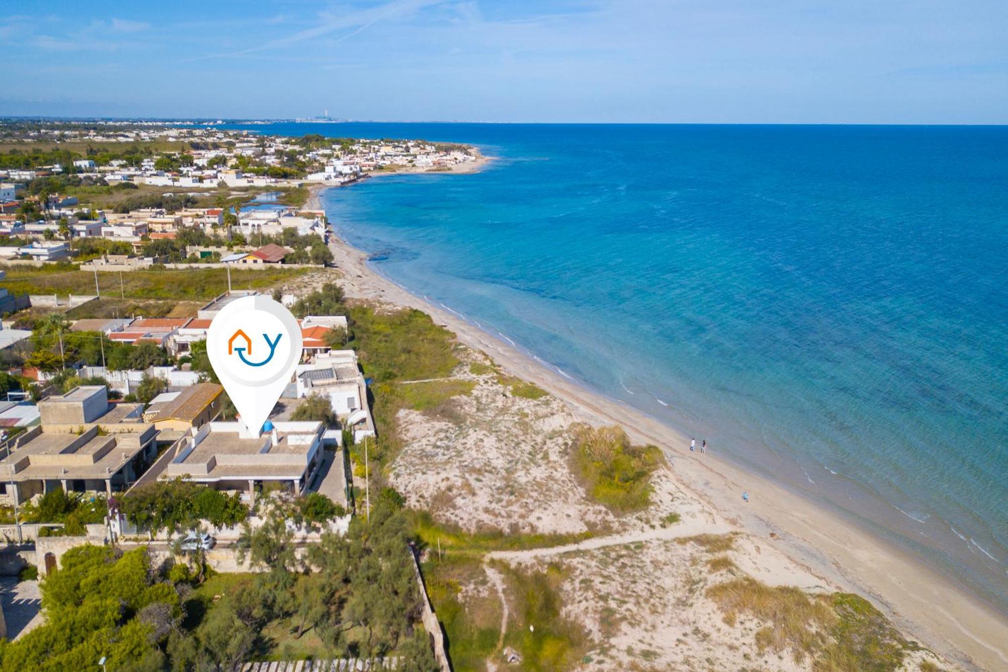 Villa Dei Fanti On The Sandy Beach - Happy Rentals Lecce Ngoại thất bức ảnh